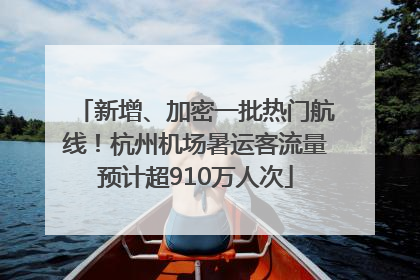 新增、加密一批热门航线！杭州机场暑运客流量预计超910万人次