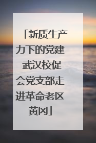 新质生产力下的党建 武汉校促会党支部走进革命老区黄冈
