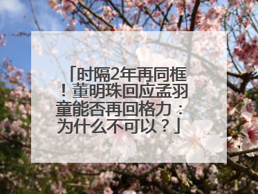 时隔2年再同框！董明珠回应孟羽童能否再回格力：为什么不可以？