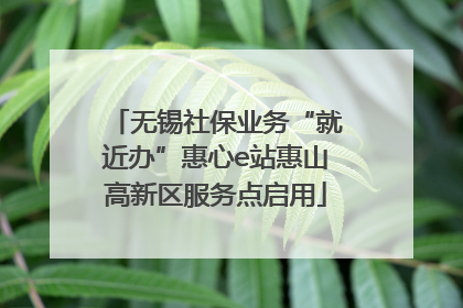 无锡社保业务“就近办”惠心e站惠山高新区服务点启用