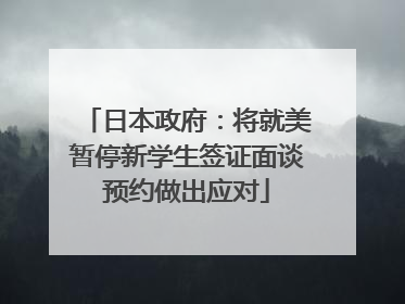 日本政府：将就美暂停新学生签证面谈预约做出应对