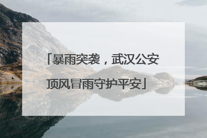 暴雨突袭，武汉公安顶风冒雨守护平安