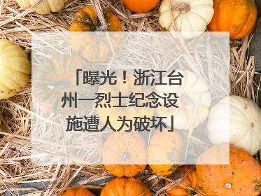 曝光！浙江台州一烈士纪念设施遭人为破坏
