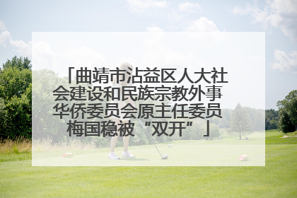 曲靖市沾益区人大社会建设和民族宗教外事华侨委员会原主任委员梅国稳被“双开”