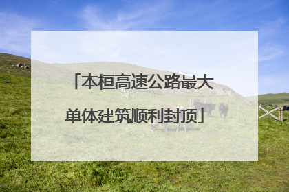 本桓高速公路最大单体建筑顺利封顶