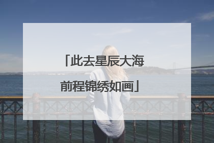 此去星辰大海 前程锦绣如画