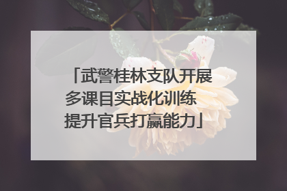武警桂林支队开展多课目实战化训练 提升官兵打赢能力