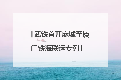 武铁首开麻城至厦门铁海联运专列
