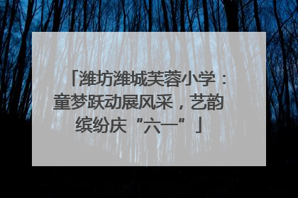 潍坊潍城芙蓉小学：童梦跃动展风采，艺韵缤纷庆“六一”