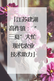 江苏建湖高作镇：“三夏”大忙 现代农业技术助力