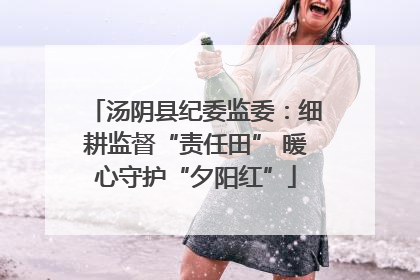 汤阴县纪委监委：细耕监督“责任田” 暖心守护“夕阳红”