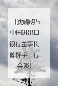 沈晓明与中国进出口银行董事长陈怀宇一行会谈