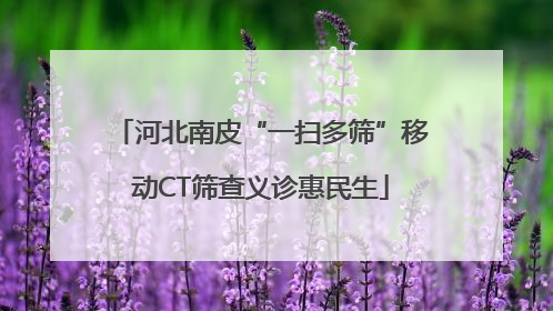 河北南皮“一扫多筛”移动CT筛查义诊惠民生