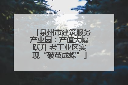 泉州市建筑服务产业园：产值大幅跃升 老工业区实现“破茧成蝶”
