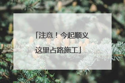 注意！今起顺义这里占路施工
