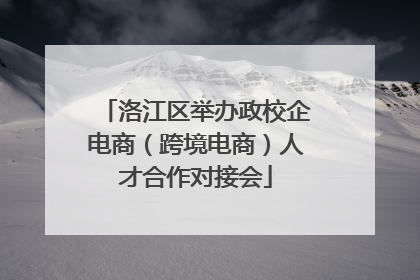 洛江区举办政校企电商（跨境电商）人才合作对接会