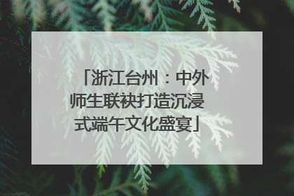 浙江台州：中外师生联袂打造沉浸式端午文化盛宴