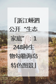 浙江嵊泗公开“生态家底”：1248种生物勾勒海岛特色图景