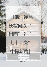 浙江遂昌长粽何以“出圈”？“七十二变”中探新路
