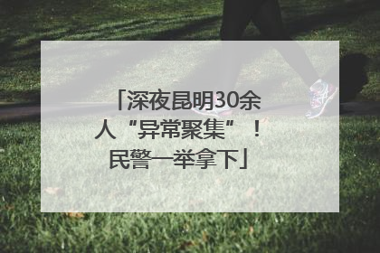 深夜昆明30余人“异常聚集”！民警一举拿下
