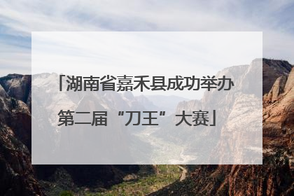 湖南省嘉禾县成功举办第二届“刀王”大赛