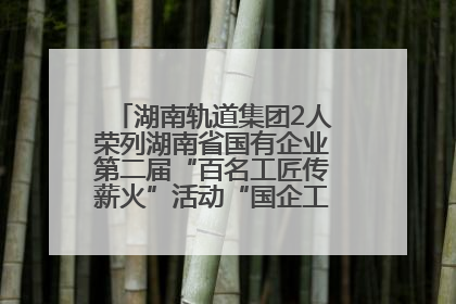 湖南轨道集团2人荣列湖南省国有企业第二届“百名工匠传薪火”活动“国企工匠”人才宣传名单