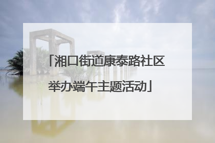 湘口街道康泰路社区举办端午主题活动