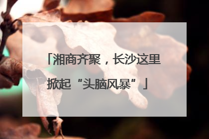 湘商齐聚，长沙这里掀起“头脑风暴”