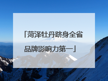 菏泽牡丹跻身全省品牌影响力第一