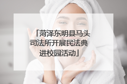 菏泽东明县马头司法所开展民法典进校园活动
