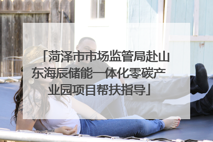 菏泽市市场监管局赴山东海辰储能一体化零碳产业园项目帮扶指导