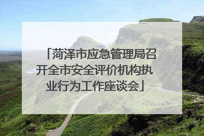 菏泽市应急管理局召开全市安全评价机构执业行为工作座谈会