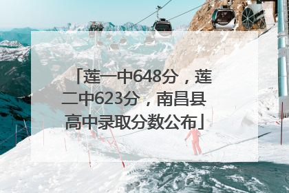 莲一中648分，莲二中623分，南昌县高中录取分数公布