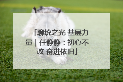 聊统之光 基层力量｜任静静：初心不改 奋进依旧