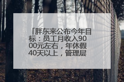胖东来公布今年目标：员工月收入9000元左右，年休假40天以上，管理层人均分配70万元