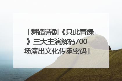 舞蹈诗剧《只此青绿》三大主演解码700场演出文化传承密码