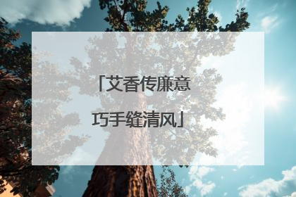 艾香传廉意 巧手缝清风