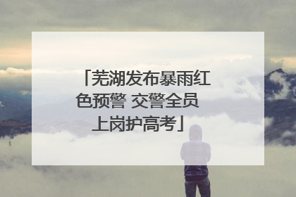芜湖发布暴雨红色预警 交警全员上岗护高考