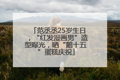 范丞丞25岁生日，“红发漫画男”造型曝光，晒“鹅十五”蛋糕庆祝