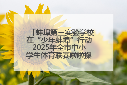 蚌埠第三实验学校在“少年蚌埠”行动2025年全市中小学生体育联赛啦啦操比赛中获佳绩