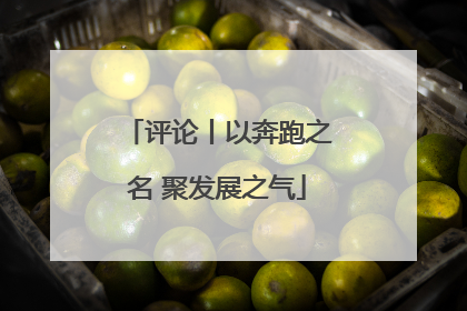 评论丨以奔跑之名 聚发展之气