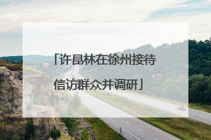 许昆林在徐州接待信访群众并调研