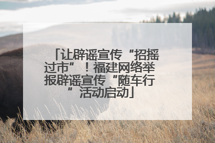 让辟谣宣传“招摇过市”！福建网络举报辟谣宣传“随车行”活动启动