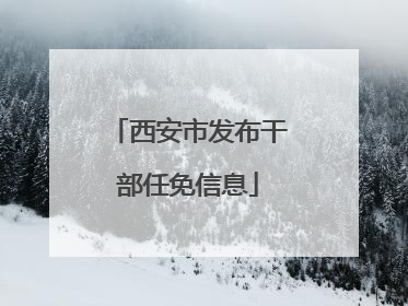西安市发布干部任免信息