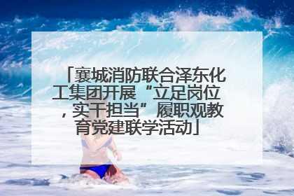 襄城消防联合泽东化工集团开展“立足岗位，实干担当”履职观教育党建联学活动