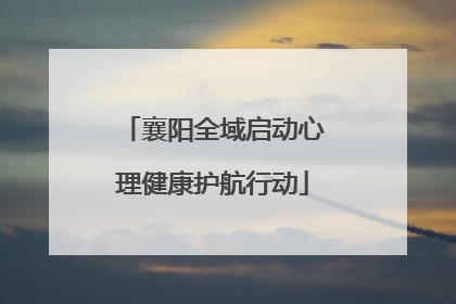 襄阳全域启动心理健康护航行动