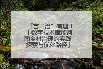 言“治”有理⑪丨数字技术赋能河南乡村治理的实践探索与优化路径