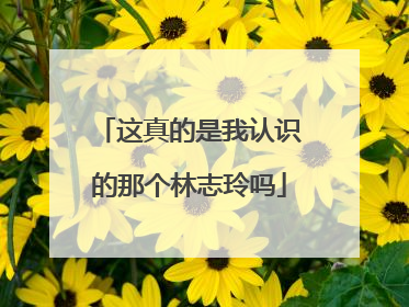 这真的是我认识的那个林志玲吗