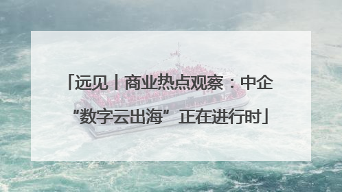 远见丨商业热点观察：中企“数字云出海”正在进行时
