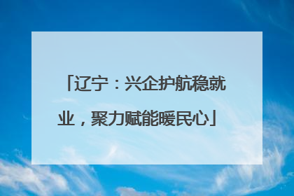 辽宁:兴企护航稳就业,聚力赋能暖民心